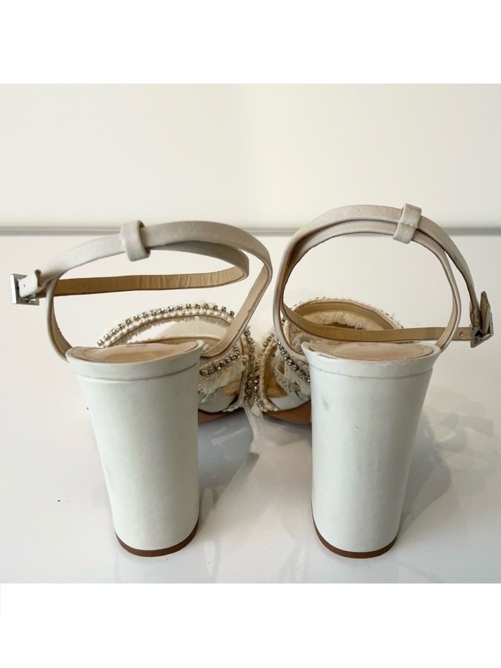 NEW SCHUTZ REVOLVE IVORY SANDALS - Picture 6 of 13